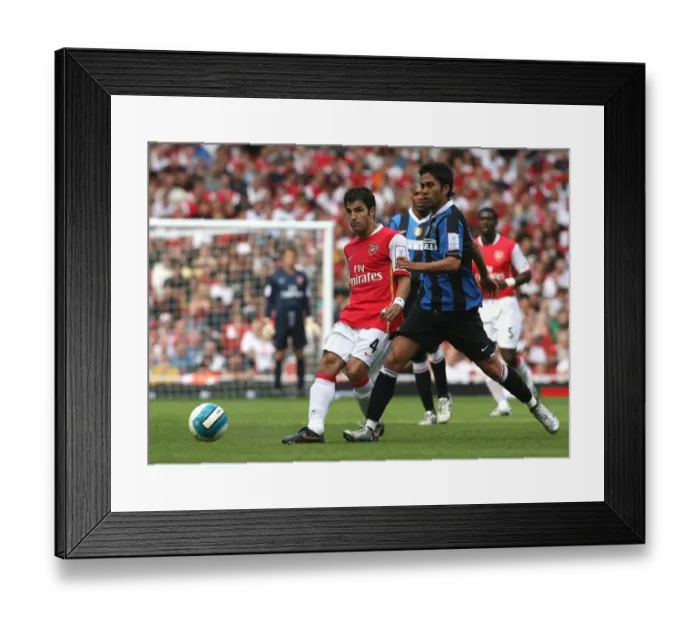 Framed Print : Cesc Fabregas vs. Luis Jimenez: Arsenal's Edge in Emirates Cup Clash, 2007 (2:1 over Inter Milan)