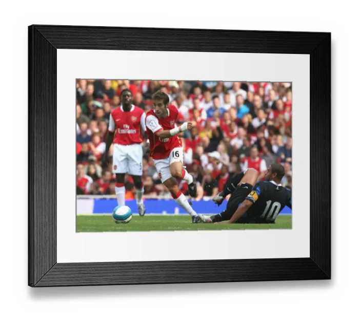 Framed Print : Mathieu Flamini (Arsenal) Adriano (Inter)