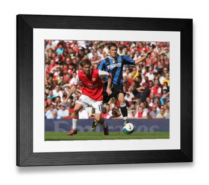 Framed Print : Alex Hleb (Arsenal) Attila Filkor (Inter) Framed Print : Alex Hleb (Arsenal) Attila Filkor (Inter)
