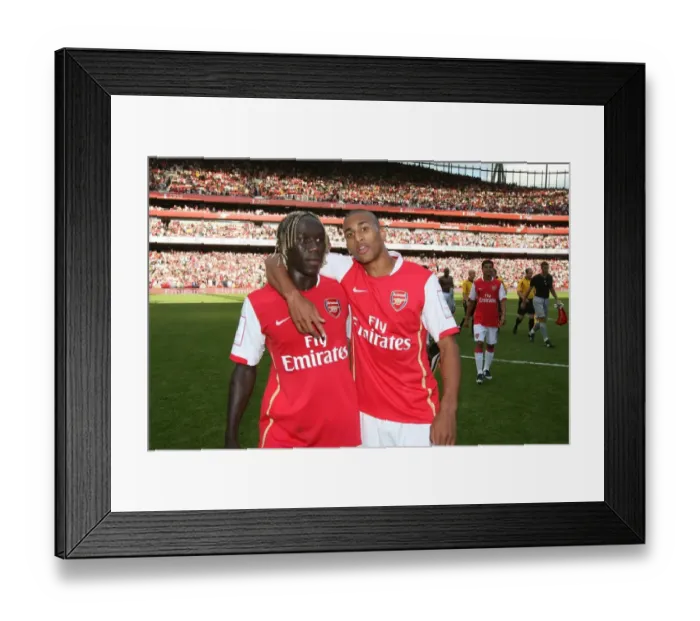 Framed Print : Bacary Sagna and Armand Traore (Arsenal)