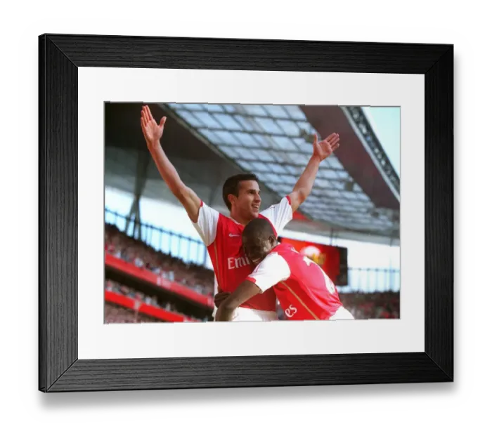 Framed Print : Arsenal's Unstoppable Duo: Robin van Persie and Emmanuel Eboue Celebrate Victory Over Inter Milan (2:1), Emirates Cup 2007 Framed Print : Arsenal's Unstoppable Duo: Robin van Persie and Emmanuel Eboue Celebrate Victory Over Inter Milan (2:1), Emirates Cup 2007