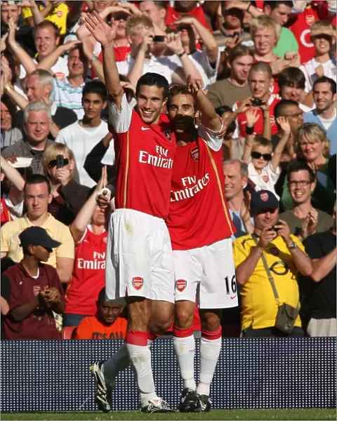 Robin van Persie's Double: Arsenal's 2-1 Victory Over Inter Milan - Flamini's Emotional Celebration