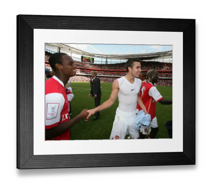 Framed Print : Robin van Perise and Justin Hoyte (Arsenal) Framed Print : Robin van Perise and Justin Hoyte (Arsenal)