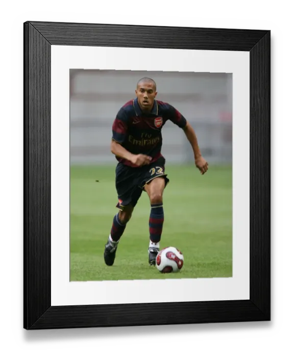 Framed Print : Arsenal's Gael Clichy in Action: Arsenal 2-1 Lazio, Amsterdam Tournament
