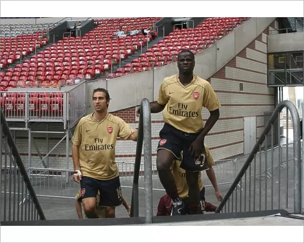 Manu Eboue and Mathieu Flamini (Arsenal)