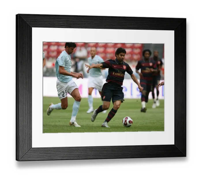 Framed Print : Eduardo (Arsenal) Sanchez Cribari (Lazio)
