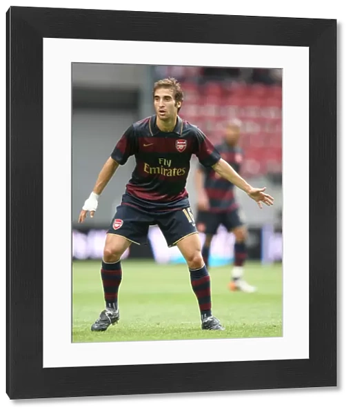 Arsenal's Mathieu Flamini Celebrates Win Against Lazio at Amsterdam ArenA