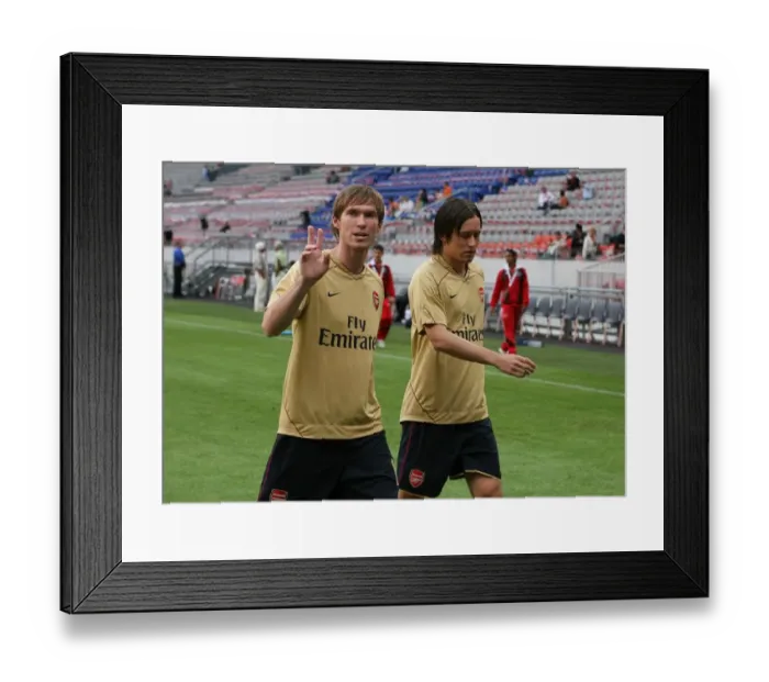 Framed Print : Arsenal Duo: Hleb and Rosicky Shine in 2:1 Win Over Lazio at Amsterdam Tournament