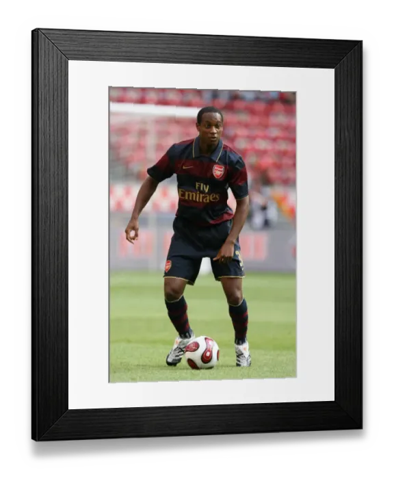 Framed Print : Justin Hoyte's Game-Winning Goal: Arsenal's Triumph over Lazio at Amsterdam Tournament (2007)