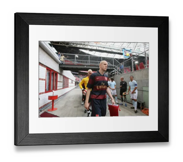 Framed Print : Philippe Senderos's Lead: Arsenal's Victory over Lazio at Amsterdam ArenA (2007)
