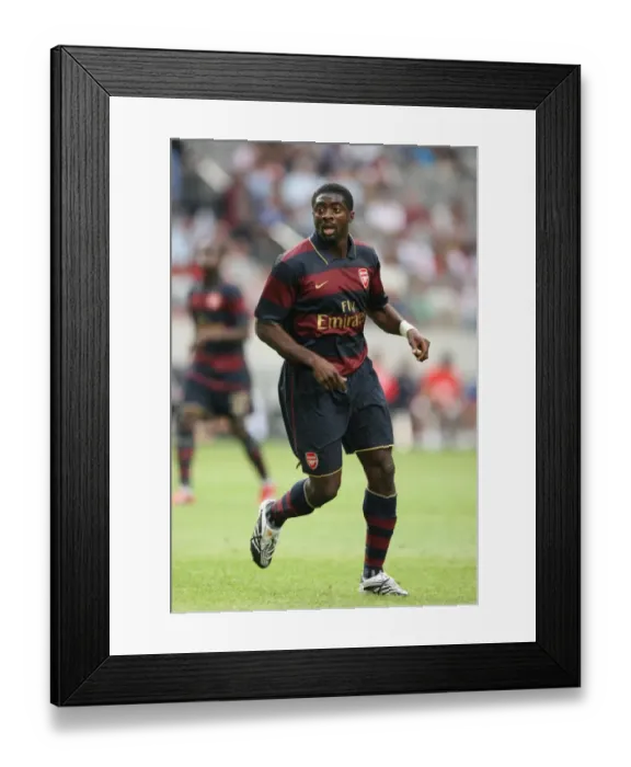 Framed Print : Arsenal's Kolo Toure Scores the Winning Goal Against Lazio at Amsterdam Tournament (2007)