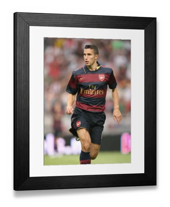 Framed Print : Robin van Persie's Stunner: Arsenal's Victory over Lazio at Amsterdam ArenA (2007)