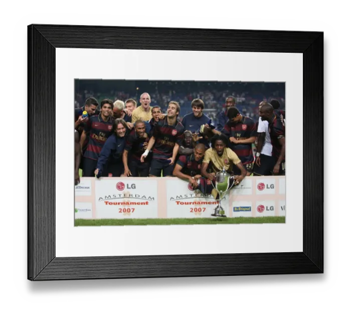 Framed Print : Arsenal's Amsterdam Triumph: 1-0 Win Over Ajax