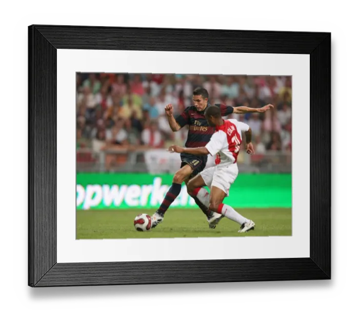 Framed Print : Robin van Persie's Debut Goal: Arsenal Triumphs Over Ajax 1-0 at ArenA, Amsterdam (April 8, 2007)