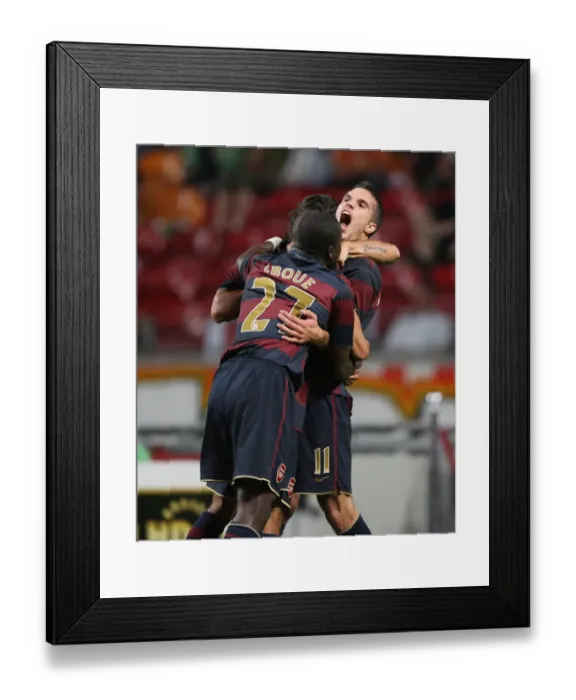 Framed Print : Van Persie's Euphoric Moment: Arsenal's Winning Goal Against Ajax (4 / 8 / 07) Framed Print : Van Persie's Euphoric Moment: Arsenal's Winning Goal Against Ajax (4 / 8 / 07)