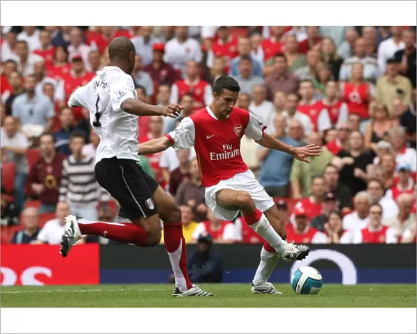 Robin van Persie (Arsenal) Zat Knight (Fulham)