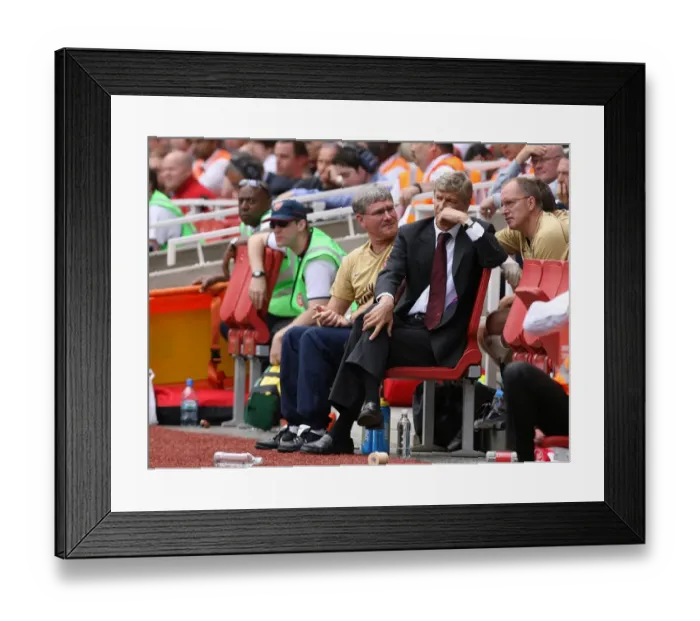 Framed Print : Arsenal manager Arsene Wenger and assistant Pat Rice