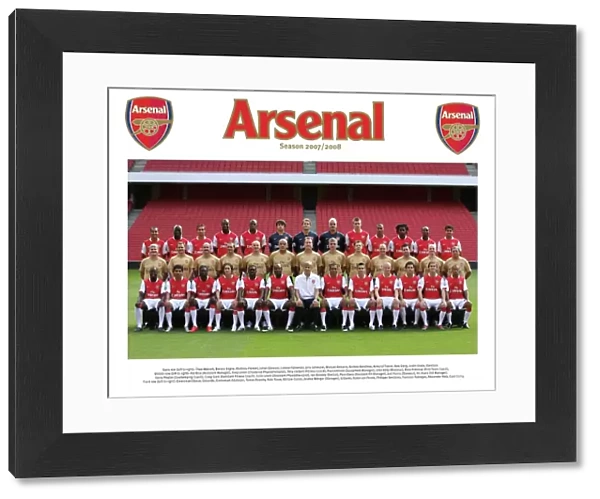 Arsenal 1st Team Squad 2007  /  8 - Back row (left to right): Theo Walcott