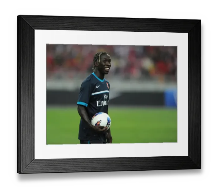 Framed Print : Bacary Sagna (Arsenal). Malaysia XI 0: 4 Arsenal, Bukit Jalil Stadium, Kuala Lumpur