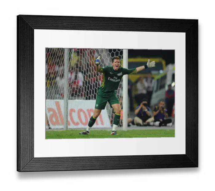 Framed Print : Wojciech Szczesny (Arsenal). Malaysia XI 0: 4 Arsenal, Bukit Jalil Stadium