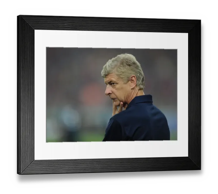 Framed Print : Arsenal manager Arsene Wenger. Malaysia XI 0: 4 Arsenal, Bukit Jalil Stadium