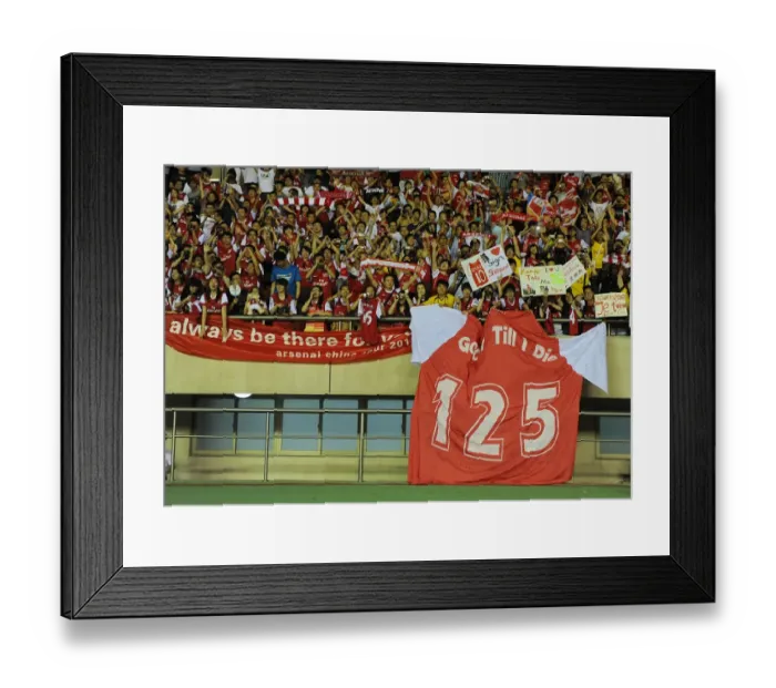 Framed Print : Arsenal Fans in China: Hangzhou Greentown vs Arsenal, 2011