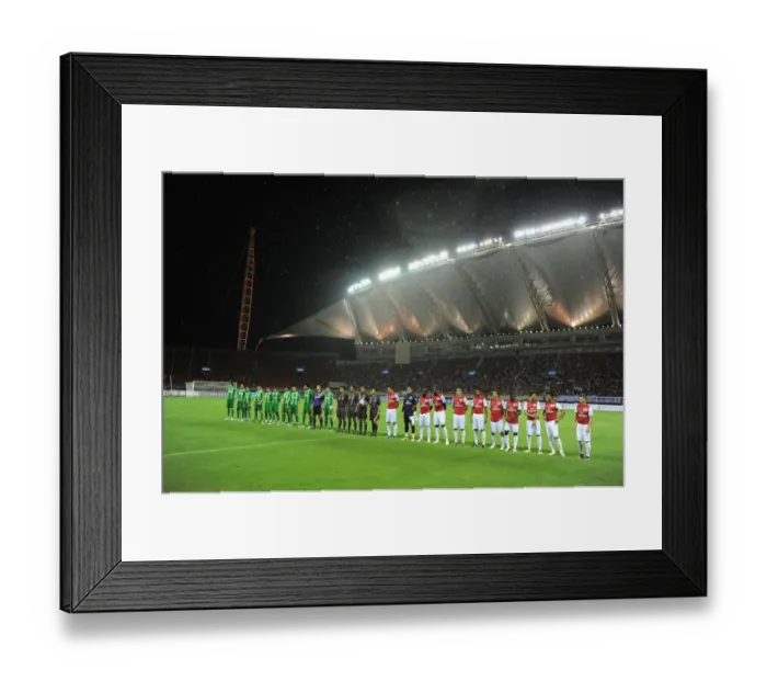 Framed Print : Arsenal vs Hangzhou Greentown: Pre-Season Friendly Match in China, 2011