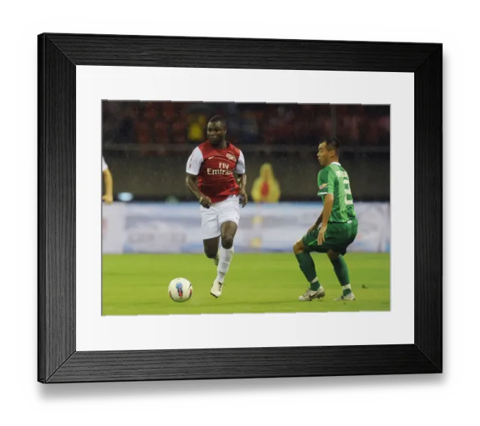 Framed Print : Arsenal vs Hangzhou Greentown: Emmanuel Frimpong in Action during Pre-Season Friendly in China, 2011