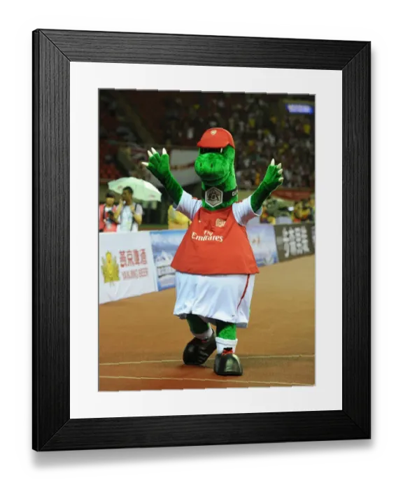Framed Print : Arsenal's Gunnersaurus at 2011 Pre-Season Friendly in Hangzhou, China (vs Hangzhou Greentown) Framed Print : Arsenal's Gunnersaurus at 2011 Pre-Season Friendly in Hangzhou, China (vs Hangzhou Greentown)