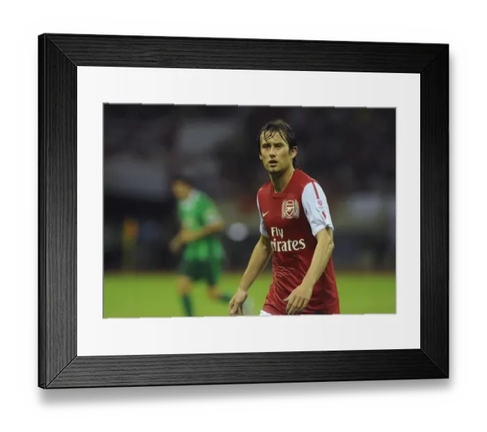 Framed Print : Arsenal's Rosicky and Nasri in Action: Hangzhou Greentown vs Arsenal, China 2011