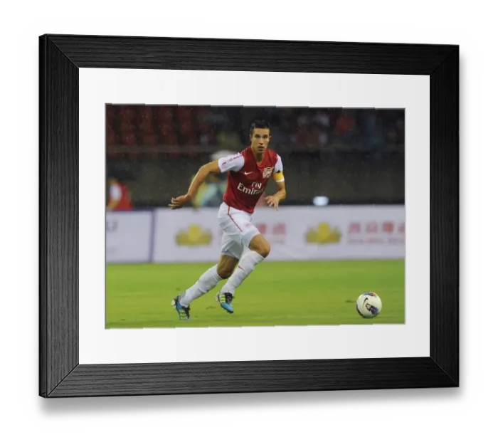 Framed Print : Robin van Persie's Pre-Season Glory: Arsenal Star's Brilliant Performance against Hangzhou Greentown, China (2011)