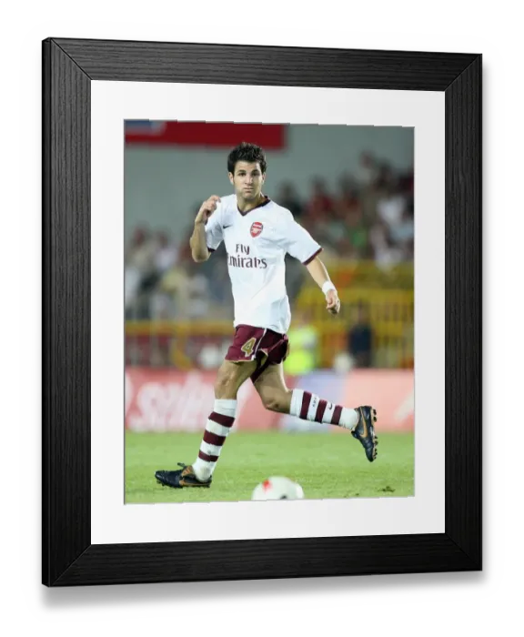 Framed Print : Cesc Fabregas Leads Arsenal to 2-0 Win Over Sparta Prague in Champions League Qualifier, 2007