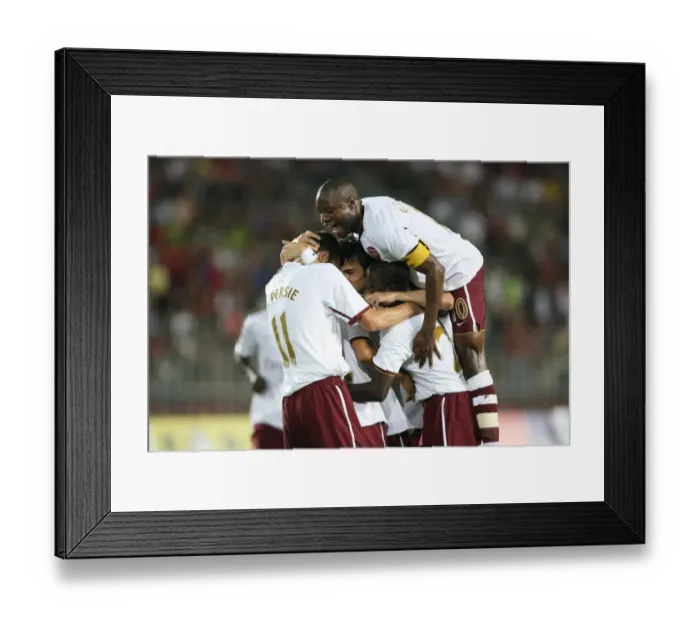 Framed Print : Cesc Fabregas celebrates scoring the 1st Arsenal goal with Robin van Persie Framed Print : Cesc Fabregas celebrates scoring the 1st Arsenal goal with Robin van Persie