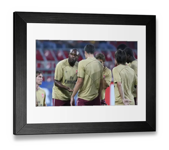 Framed Print : William Gallas Leads Arsenal to 2-0 Victory over Sparta Prague in Champions League Qualifier, 2007