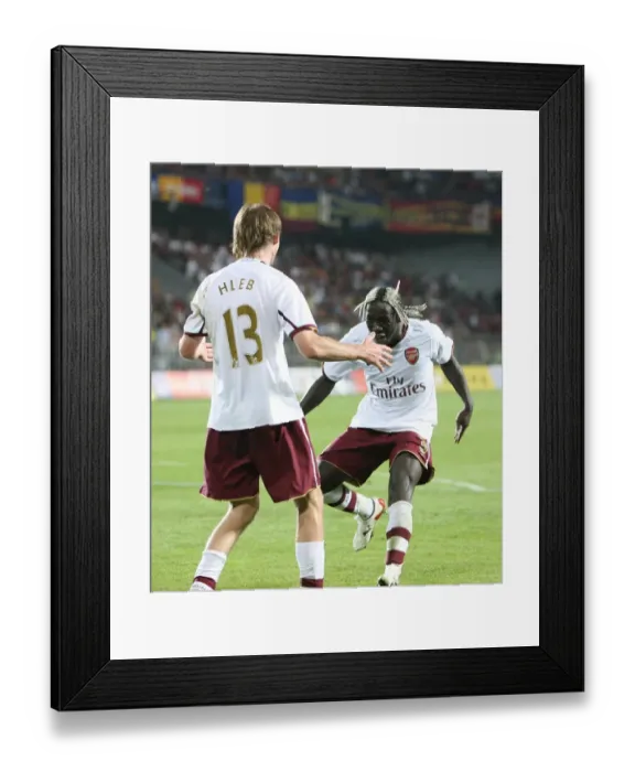 Framed Print : Alex Hleb and Bacary Sagna: Celebrating Arsenal's 2nd Goal in Champions League Qualifier vs. Sparta Prague (15 / 8 / 2007) Framed Print : Alex Hleb and Bacary Sagna: Celebrating Arsenal's 2nd Goal in Champions League Qualifier vs. Sparta Prague (15 / 8 / 2007)