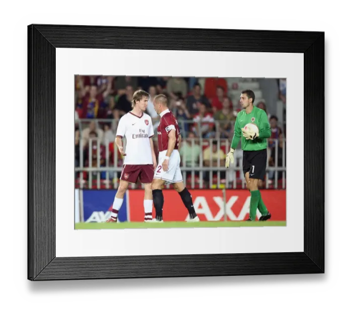 Framed Print : Alex Hleb (Arsenal) clashes with Tomas Repka and goalkeeper Tomas Postulka (Sparta Prague) Framed Print : Alex Hleb (Arsenal) clashes with Tomas Repka and goalkeeper Tomas Postulka (Sparta Prague)