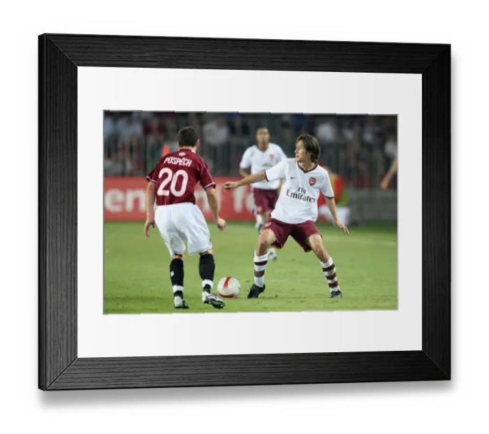 Framed Print : Tomas Rosicky (Arsenal) Zdenek Pospech (Sparta Prague)