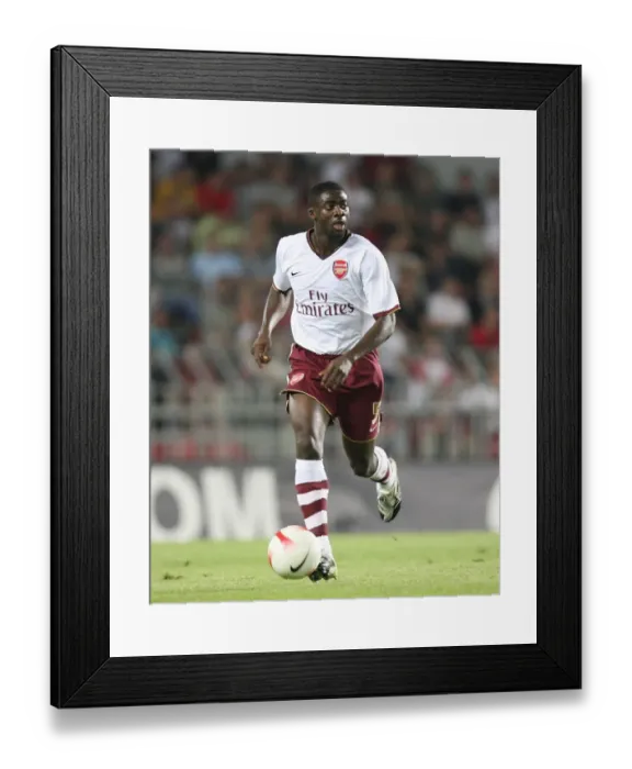 Framed Print : Kolo Toure's Dominant Performance: Arsenal Crushes Sparta Prague 2-0 in Champions League Qualifier (August 2007)