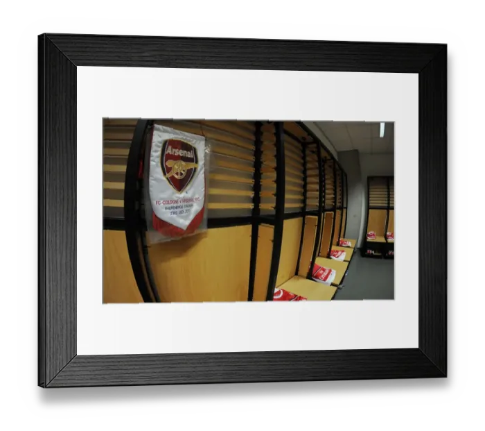 Framed Print : Arsenal Football Club: Pre-Season Preparation in the Cologne Changing Room Framed Print : Arsenal Football Club: Pre-Season Preparation in the Cologne Changing Room