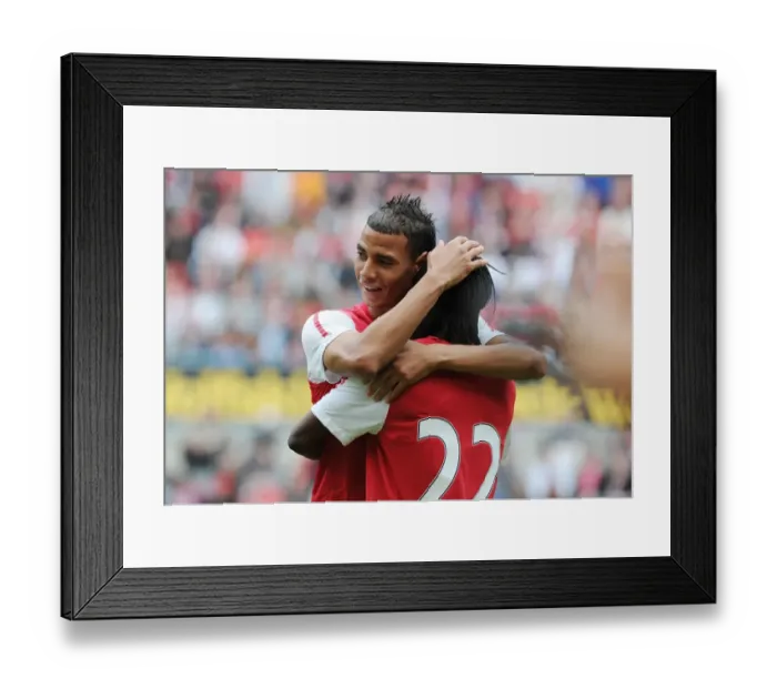 Framed Print : Chamakh and Gervinho Celebrate Arsenal's First Goal in Cologne Friendly Framed Print : Chamakh and Gervinho Celebrate Arsenal's First Goal in Cologne Friendly