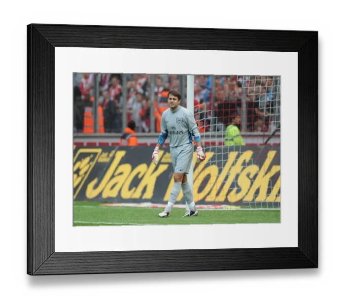 Framed Print : Arsenal's Lucasz Fabianski in Action during Pre-Season Friendly against Cologne