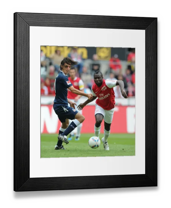 Framed Print : Clash of Forces: Frimpong vs. Geromel in Cologne's Pre-Season Battle with Arsenal Framed Print : Clash of Forces: Frimpong vs. Geromel in Cologne's Pre-Season Battle with Arsenal