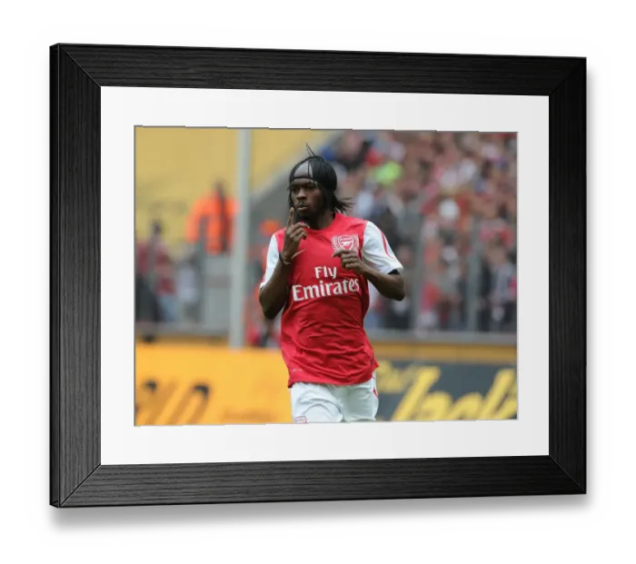 Framed Print : Gervinho Scores First Goal: Arsenal's Pre-Season Victory Over Cologne