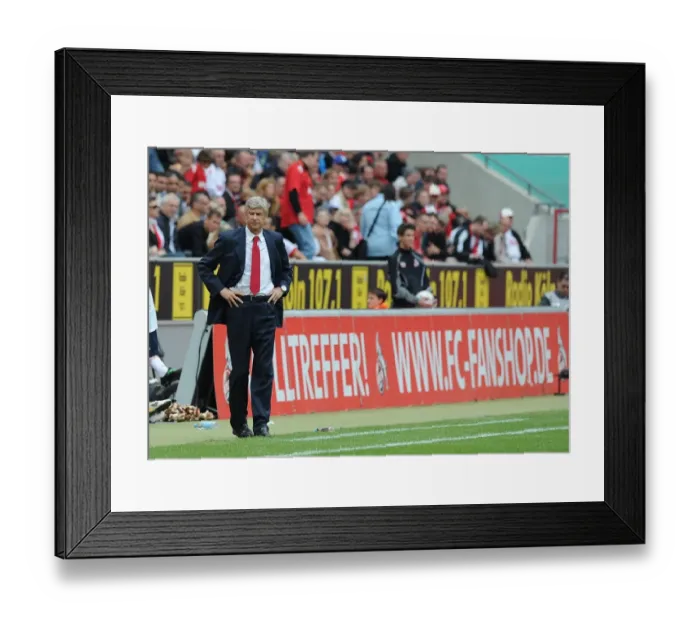 Framed Print : Arsene Wenger at Cologne's RheinEnergieStadion: Arsenal's Pre-Season Friendly Match