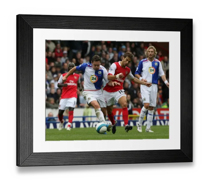 Framed Print : Mathieu Flamini (Arsenal) David Dunn (Blackburn Rovers)