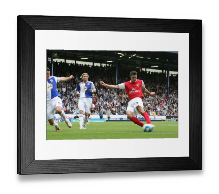 Framed Print : Robin van Persie shoots past Blackburn goalkeeper Brad Friedel to score the Arsenal goal Framed Print : Robin van Persie shoots past Blackburn goalkeeper Brad Friedel to score the Arsenal goal