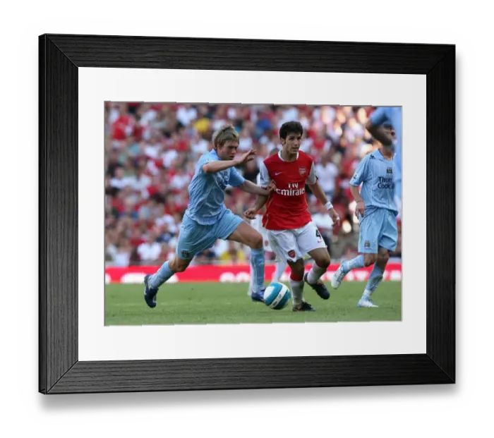Framed Print : Cesc Fabregas (Arsenal) Michael Johnson (Man City) Framed Print : Cesc Fabregas (Arsenal) Michael Johnson (Man City)