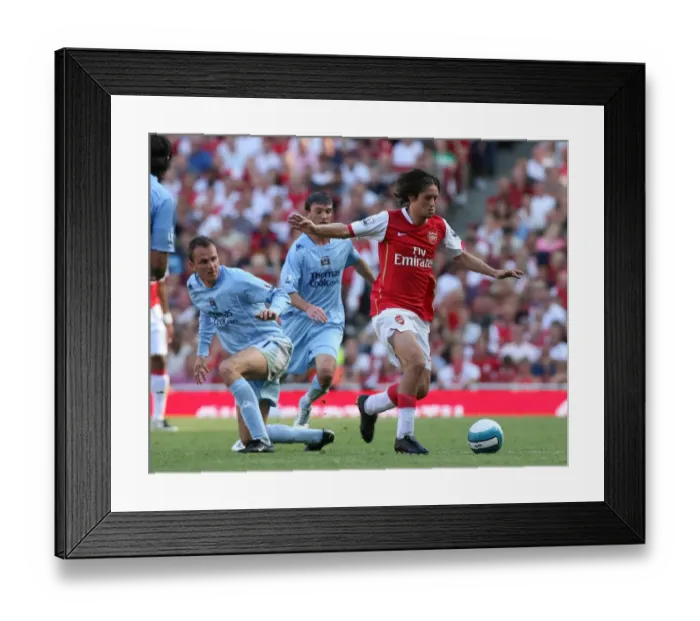 Framed Print : Tomas Rosicky (Arsenal) Dietmar Hamann (Man City)