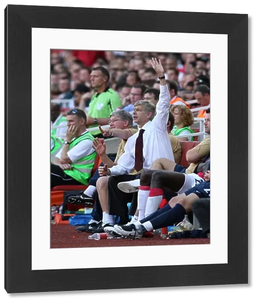 Pat Rice and Arsene Wenger (Arsenal Manager)
