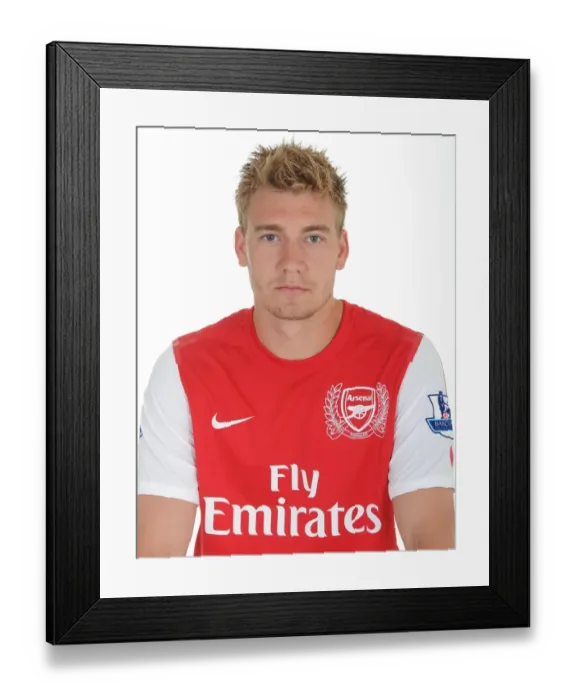 Framed Print : Nicklas Bendtner (Arsenal). Arsenal Photocall, Emirates Stadium, Arsenal Football Club